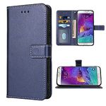 FDCWTSH Compatible with Samsung Galaxy Note 4 Wallet Case Wrist Strap Lanyard Leather Flip Cover Card Holder Stand Cell Accessories Phone Cases for Glaxay Note4 Gaxaly N910A Not Notes Four Blue