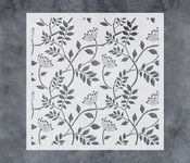 GSS Designs 12x12Inch Trailing Leaf Pattern Wall Stencil for Painting Botanical Leaves DIY Home Decor Stencils Stencils for Painting on Walls Wood Furniture Crafts