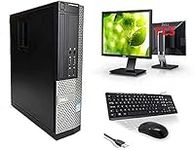 Optiplex Dell Intel i7-2600 Quad Core 16GB RAM 256GB SSD + 1TB HDD WiFi Windows 10 Desktop PC 22 FCS Computer Bundle (Renewed) (Renewed)