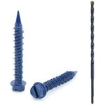 BCP Fasteners BCP499 100 Qty 1/4" x 1-3/4" Hex Head Diamond Tip Concrete Screws to Anchor Masonry, Block and Brick (BCP499)