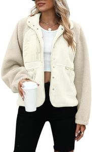Yanekop Womens Fleece Jacket Button Down Sherpa Jacket Fuzzy Sweaters