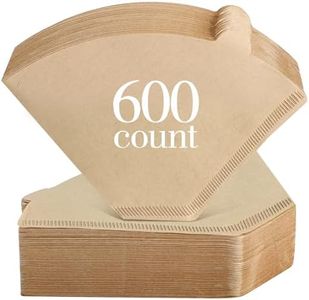 Niveaya Coffee Filters 600 Count, Coffee Filter #4 Cone, Natural Paper Coffee Filter 8-12Cup (natural brown-600pcs, 04)