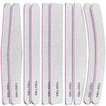 FANDAMEI 10 Pcs in 5 Shapes Professional Nail Files 100/180 Grit Double Sided Polishing Sanding for Manicure, Home and Salon