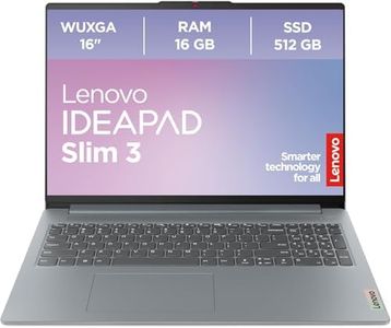 Lenovo IdeaPad Slim 3 Laptop | 16" WUXGA Display | AMD Ryzen 5 | AMD Radeon Grafik | 16GB RAM | 512GB SSD | Windows 11 Home | QWERTZ | Arctic grau | 3 Monate Premium Care