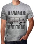 Men's Graphic T-Shirt Adventure Wait for Me in Ulaanbaatar Eco-Friendly Limited Edition Short Sleeve Tee-Shirt Vintage Birthday Gift Novelty Heather Grey 4XL