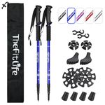 TheFitLife Hiking Walking Trekking Poles - 2 Pack With Antishock And Quick Lock System, Telescopic, Collapsible, Ultralight For Hiking, Camping, Mountaining, Backpacking, Walking, Trekking