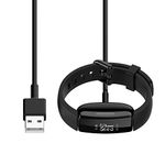 E ECSEM Charger Cable Compatible with Fitbit Inspire 2, Inspire 2 USB Replacement Charging Cord Dock Accessories for Inspire 2 Fitness Tracker, Black