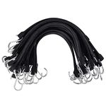 XSTRAP STANDARD 20 Pack 15'' Adjustable Rubber Tarp Straps, EPDM Bungee Cords with Hooks, Ideal for Securing Tarps, Canvases