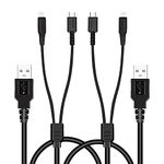 Xahpower 2Pack 2 in 1 USB Charger Cable Cord for Nintendo DS Lite, New 3DS(XL/LL), New 3DS, 3DS(XL/LL), 3DS, New 2DS(XL/LL), 2DS, DSi(XL/LL), DSi