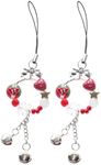 ANROFA Christmas Beaded Phone Charms Strap, Cute Phone Chain, Case Accessories for Camera Wallet Bags