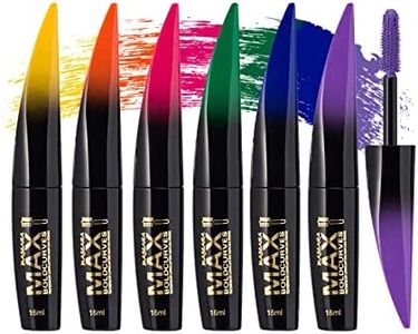 6Pcs Waterproof Colored Mascara, Volumising & Lengthening Mascara - Long-Lasting Blue Mascara for eyelashes, Colorful Thick Mascara Eye Makeup Professional Eye Cosmetics for Women and Girls