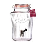 Kilner 5 Litre Vintage Glass Drinks Dispenser, Silver