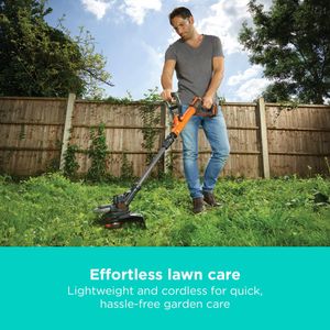 BLACK+DECKER Cordless Grass Trimmer 28cm – POWERCONNECT Strimmer