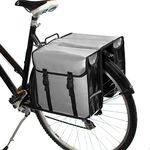 BikyBag Classic CW - Waterproof Bicycle Double Pannier Bag Bicycle Cycle Bike Shopping (Silver)