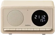 Joiimu Alarm Clock Radio, Bluetooth Speakers with Desk Clock, FM Radio, Wireless Charging and Thermometers for Home Bedrooms