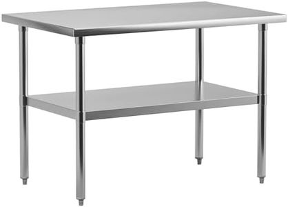 KYBOLT 30" x 24" Stainless Steel Work Table NSF Certified Heavy Duty Commercial Kitchen Prep Table with Undershelf for Home, Restaurant, Hotel, Silver