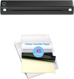Phomemo M08F Wireless Tattoo Transfer Stencil Printer with 45 pcs Free Transfer Paper Tattoo Transfer Paper - Tattoo Printer Kit for Tattoo Artists & Tattoo Beginners