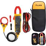 Fluke 381 Clamp Meter Digital Remote Display True RMS AC/DC, with Detachable Jaw iFlex Probe Multimetro,Portable Soft Bag