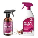 REPELEM Bed Bug Treatment Kit - 1L Bed Bug Killer Spray with 250ml Natural Bed Bug Spray Repellent | Professional Strength Bed Bug Spray for Mattress & Home | Kill & Repel Bed Bugs at All Life Stages