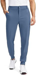 Soothfeel Men's Golf Joggers Pants with 5 Pockets Slim Fit Stretch Sweatpants Running Travel Dress Work Pants for Men(Slate Blue, XXL