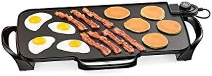 Presto 07061 22-inch Electric Griddle With Removable Handles, Black, 22-inch