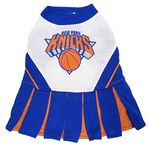 Pets First NBA New York Knicks Dog Cheerleader Dress, Small