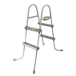 YUEWO 36” 2-Step Steel Frame above Ground Swimming Pool Ladder with Non-Slip Plastic Steps for Entry and Exit System Swim Pools