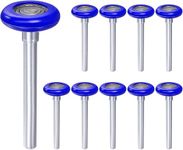 Linwnil 1.8" Nylon Garage Door Rollers for 2" Garage Track, 4.25" Stem Quiet Garage Door Wheels, 6200zz Precision Bearing 8 Balls, Blue (4.25" Stem 10pcs)