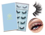 DYSILK 6D Eyelashes Wispies Handmade False Eyelashes Pack Extension Thick Long Reusable Soft Makeup Natural Look Fake Eyelashes