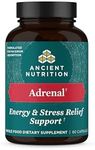 Adrenal Support with Ashwagandha Supplement by Ancient Nutrition, Helps Reduce Stress & Fatigue, Paleo and Keto Friendly, Gluten Free, 1300mg, 60 Capsules