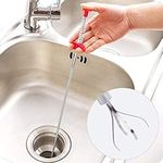 Japti Flexible Stainless Steel Multifunctional Cleaning Claw Sink Strainer Hair Catcher Kitchen Sink Cleaning Tools for Drains Bath Basin(1pcs/61 cm)