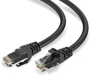 LinkNexa Cat 6 Ethernet Cable 33 ft, Cat 6 Ethernet Patch Cable, 10Gpbs Transfer Speed, Gold-Plated RJ45 Connectors,24AWG, Black
