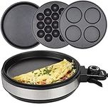 CucinaPro Multi Baker Deluxe- 3 Interchangeable Skillets for Grilling, Baking or Dessert Making- Takoyaki, Sandwiches, Pancakes, Cake Pops and Much More