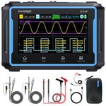 FNIRSI 2C53P Handheld Tablet Oscilloscope Multimeter DDS Signal Generator 3 in 1, 2CH Automotive Oscilloscope Multimeters with 50Mhz Bandwidth, 19999 Counts, 250MS/s Sampling, 4.3 inch Touch Screen