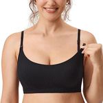 MOMANDA Women's Nursing Bras Ribbed