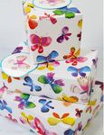 Wrapping Paper 12366A"Butterflies" Gift Wrap Pack with 2 Sheets & 2 Tags, Plastic Free & Fully Recyclable, Multicoloured