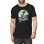 Rock Off Fender Electric Guitars Stratocaster Telecaster Official Tee T-Shirt Mens Unisex (Medium) Black