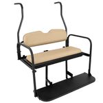 Gusto Club Car DS Golf Cart Flip Folding Rear Back Seat Kit - Buff