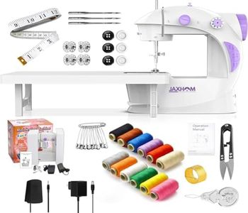 JAXHOM 2025 Mini Sewing Machine With Table Set I Electric Silai Machine With Extension Table, Foot Pedal, Adapter And Sewing Kit (SM-4)