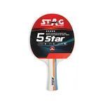 Stag Iconic 5 Star Table Tennis (T.T) Racket| Premium ITTF Approved Rubber| Beginner-Intermediate Series T.T Racquet| Pro Custom Designed Comfortable Grip Paddle