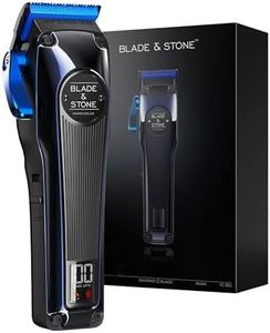 Blade & Stone™ Professional Barber Hair Clippers for Men PC801 Clipper | Diamond-S™ Blade | Micro-Gap Tech | Professional 7200 RPM Digital Brushless Motor, All-Metal, Cordless Clippers - Dark Night