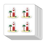 Lighthouse Stickers 1in for Scrapbooking, Arts, Craft, Kids DIY, Calendars Journals 80-Pack