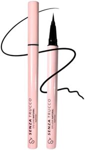 SENZA TRUCCO - EYELINER EYE LOVE NATURAL 75% organic LONG LASTING, PUNTA SOTTILE, CON ALOE VERA, occhi sensibili, ipoallergenico resistente all'acqua
