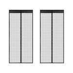 Magnetic Screen Doors, JANORS Magnetic Soft Screen Doors, Encrypted to Prevent Bugs,Full Frame Magic Tape,Silent Closure, No Punching 90 * 210cm（2 Pack）