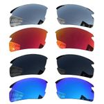 Acefrog 4 Pairs Polarized Replacement Lenses for Oakley Flak 2.0 OO9295 Sunglasses, Perfectly Fit, Shatterproof, Anti-scratch, Value Pack, Multicoloured, One Size