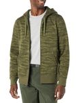 Amazon Essentials Men's Full-Zip Hooded Fleece Sweatshirt (Available in Big & Tall), Green, Abstract/Camo, XX-Large