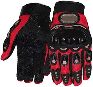 Probiker Protective Full Finger Gloves Anti-Skid Surface Breathable Bike Riding Glove for Motorcycle, Cycling, Climbing Mountaineering and Hiking (Red, XL)