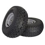 MARASTAR 21436-2PK 15x6.00-6" Front Tire Assembly Replacement for Husqvarna Riding Mowers