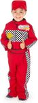 PRETEND TO BEE Racing Driver Fancy Dress Costume for Kids, Red Racing Cap and Suit, 3-5 Years