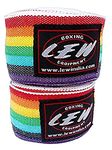 LEW Plastic Mexican Style Boxing with Elastic Hand and Wrist Support Multicolor Hand-Wraps (Rainbow, 180 Inch)